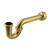 Kingston Brass 1-1/4" (or 1-1/2") x 1-1/2" P-Trap with Box Flange, 13-1/16" Length, 18 Gauge, Brushed Brass - CC4247