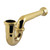 Kingston Brass 1-1/4" (or 1-1/2") x 1-1/2" P-Trap with Bell Flange, 13-1/16" Length, 18 Gauge, Polished Brass - CC2242