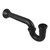 Kingston Brass 1-1/4" (or 1-1/2") x 1-1/2" P-Trap with Bell Flange, 13-1/16" Length, 18 Gauge, Matte Black - CC2240MB