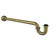 Kingston Brass 1-1/4" P-Trap with Box Flange, 18" Length, 18 Gauge, Antique Brass - CC6183