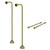 Kingston Brass Vintage Single Offset Supply Line with Wall Bracket Combo, Antique Brass - CCK463