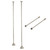 Kingston Brass Vintage Straight Supply Line with Wall Bracket Combo, Polished Nickel - CCK486