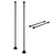 Kingston Brass Vintage Straight Supply Line with Wall Bracket Combo, Matte Black - CCK480