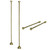 Kingston Brass Vintage Straight Supply Line with Wall Bracket Combo, Antique Brass - CCK483