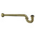 Kingston Brass 1-1/4" P-Trap with Bell Flange, 18" Length, 18 Gauge, Antique Brass - CC7183