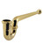 Kingston Brass 1-1/4" (or 1-1/2") x 1-1/2" P-Trap with Box Flange, 19" Length, 18 Gauge, Polished Brass - CC6242