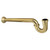 Kingston Brass 1-1/4" (or 1-1/2") x 1-1/2" P-Trap with Bell Flange, 19" Length, 18 Gauge, Brushed Brass - CC5247