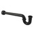 Kingston Brass 1-1/2" P-Trap with Box Flange, 19" Length, 18 Gauge, Matte Black - CC6120MB
