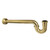 Kingston Brass 1-1/2" P-Trap with Box Flange, 19" Length, 18 Gauge, Brushed Brass - CC6127