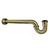Kingston Brass 1-1/2" P-Trap with Box Flange, 19" Length, 18 Gauge, Antique Brass - CC6123