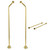 Kingston Brass Vintage Double Offset Supply Line with Wall Bracket Combo, Polished Brass - CCK472