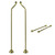 Kingston Brass Vintage Double Offset Supply Line with Wall Bracket Combo, Antique Brass - CCK473