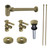 Kingston Brass Lavatory Sink Supply Kit Combo with Bottle Trap and Overflow Drain, Antique Brass - CC53303DLTRMK2