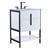 Fine Fixtures Serenity Vanity Cabinet 24" x 18" - Matte White With Black Hardware - SE24WH