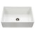 HamatUSA Chelsea 33" x 18" Apron-Front Fireclay Single Bowl Kitchen Sink, White - CHE-3318SA-WH