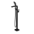 Gerber Transitional Floor Mount Tub Filler Faucet Trim Kit with Soft Square Handshower 1.75gpm - Satin Black - D305056BST