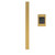 Amba i20SQ.SB Modello i Square Hardwired Single Bar Towel Warmer - 20" Long - 10 Watt - Satin Brass