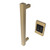 Amba i20SQ.SB Modello i Square Hardwired Single Bar Towel Warmer - 20" Long - 10 Watt - Satin Brass
