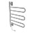 Amba SL3-B Swivel Loop Hardwired & Plug-in Combo Towel Warmer with 3 Looped Bars - Brushed