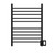 Amba RWH-SMB Radiant Hardwired + Plug-in Combo Straight 10 Bar Towel Warmer - Matte Black