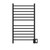 Amba RWHL-SMB Radiant Large Hardwired + Plug-in Combo Straight 12 Bar Towel Warmer - Matte Black