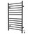 Amba RWHL-SMB Radiant Large Hardwired + Plug-in Combo Straight 12 Bar Towel Warmer - Matte Black