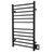 Amba RSWHL-MB Radiant Large Square Hardwired + Plug-in Combo 12 Bar Towel Warmer - Matte Black
