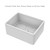Whitehaus 24" Reversible Single Bowl Fireclay Kitchen Sink with Grid: Three Edge Frame, Plain Front Apron - White - WHRP2418-W