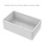 Whitehaus 30" Reversible Single Bowl Fireclay Kitchen Sink with Grid: Three Edge Frame, Plain Front Apron - White - WHRP3018-W