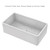 Whitehaus 33" Reversible Single Bowl Fireclay Kitchen Sink with Grid: Three Edge Frame, Plain Front Apron - White - WHRP3318-W