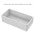 Whitehaus 36" Reversible Single Bowl Fireclay Kitchen Sink with Grid: Three Edge Frame, Plain Front Apron - White - WHRP3618-W