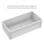 Whitehaus 36" Reversible Single Bowl Fireclay Kitchen Sink with Grid: Three Edge Frame, Plain Front Apron - White - WHRP3618-W