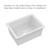 Whitehaus Undermount/Drop-in Fireclay Kitchen Sinks, Stainless Steel Grid Included - White - WHUF2418