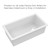 Whitehaus Undermount/Drop-in Fireclay Kitchen Sinks, Stainless Steel Grid Included - White - WHUF3419