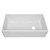 Whitehaus 36" Reversible Single Bowl Fireclay Sink Set with a Smooth Front Apron, Walnut Wood Cutting Board and Stainless Steel Grid - White - WHLW3619