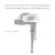 Whitehaus Isabella Collection 40" Rectangular Console Sink with integrated oval bowl, backsplash and ceramic leg support - White - AR874-GB001-3H