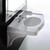 Whitehaus Isabella 40" Rectangular Wall Mount Sink with Integrated Oval Bowl and Ceramic Shelf Supports - White - AR874-MNSLEN-3H