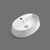Whitehaus Britannia Oval Above Mount Sink with Single Faucet Hole Drill - White - B-SH05