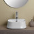 Whitehaus Britannia Square Above Mount Sink with Single Faucet Hole Drill - White - B-SH07