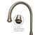 Whitehaus Vintage III Plus Bridge Faucet with Long Gooseneck Swivel Spout, Cross Handles and Solid Brass Side Spray - Brushed Nickel - WHKBTCR3-9101-NT-BN