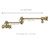 Whitehaus Vintage III Plus Wall Mount Retractable Swing Spout Pot Filler with Cross Handles - Antique Brass - WHKPFCR3-9550-NT-AB