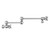 Whitehaus Vintage III Plus Wall Mount Retractable Swing Spout Pot Filler with Cross Handles - Polished Chrome - WHKPFCR3-9550-NT-C
