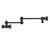 Whitehaus Vintage III Plus Wall Mount Retractable Swing Spout Pot Filler with Cross Handles - Oil Rubbed Bronze - WHKPFCR3-9550-NT-ORB