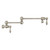 Whitehaus Vintage III Plus Wall Mount Retractable Swing Spout Pot Filler with Lever Handles - Brushed Nickel - WHKPFLV3-9550-NT-BN