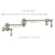 Whitehaus Vintage III Plus Wall Mount Retractable Swing Spout Pot Filler with Lever Handles - Brushed Nickel - WHKPFLV3-9550-NT-BN