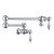 Whitehaus Vintage III Plus Wall Mount Retractable Swing Spout Pot Filler with Lever Handles - Polished Chrome - WHKPFLV3-9550-NT-C