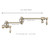 Whitehaus Vintage III Plus Wall Mount Retractable Swing Spout Pot Filler with Lever Handles - Polished Nickel - WHKPFLV3-9550-NT-PN
