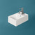 Whitehaus Britannia Rectangular Wall Mount Sink with Right Single Hole Drill - White - B-AG40