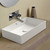 Whitehaus Britannia Rectangular Above Mount Sink - White - B-AG60