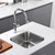 Oakland 18" X 18" Square Undermount Stainless Steel Single Bowl Kitchen Sink - KSU18188B